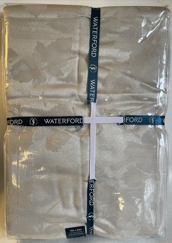Waterford Damask Tablecloth Maplewood Leaves Bone 70" x 84” Oblong Seats 6-8 New - Picture 4 of 9