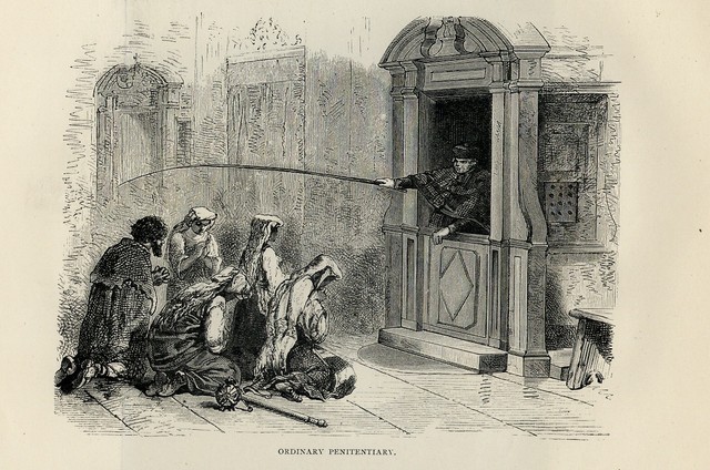 Stampa Antica 1875 = ROMA = PENITENZE = POPOLANI Old Print Engraving Stampa Antica 1875 = ROMA = PENITENZE = POPOLANI Old Print Engraving