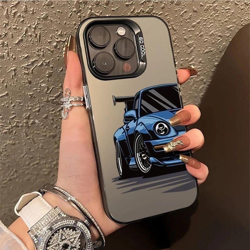 Funda De Teléfono A Cuadros Rosa Simple Coreana Para IPhone 14 11 12 13