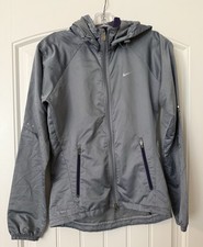 Nike Women  s Storm-Fit Detachable Hood Windbreaker Jacket-Gray Purple-Size XS