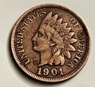 1901 Indian Head Cent Sharp Detail Excellent Strike Solid Example JC1973