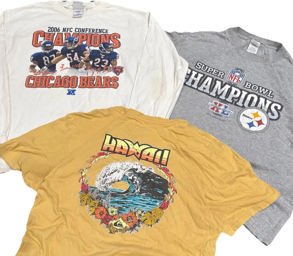 Paquete de camisetas retro vintage misteriosas (paquete de 3) camisetas de segunda mano años 80 90 00 S-XXL Foto 3 de 4