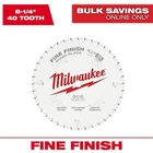 Milwaukee 8-1/4 in. x 40-Tooth Carbide Fine Finish Circular Saw Blade 48-40-0822