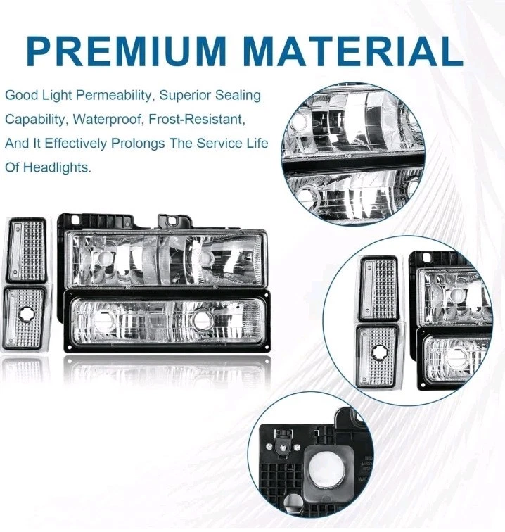 Conjunto de faros aptos para Chevrolet C/K 1500 2500 Suburban 1994-1999 / C1500 C2500 Foto 2 de 4