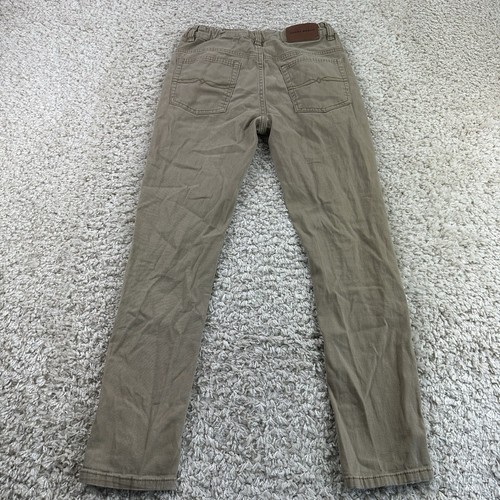 Lucky Brand Khaki Pants Youth Boys Size 14 Authentic Skinny Stretch Tan Brown - Picture 8 of 10