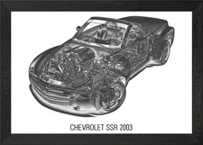 Chevrolet SSR 2003 Framed Wall Art Poster Canvas Print Picture