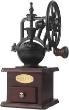 Manual Coffee Grinder Antique Cast Iron Hand Crank Mill With Brown 
