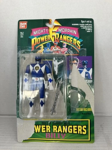 Vintage 1994 Mighty Auto Morphin Power Rangers BILLY Blue Ranger No Tattoo