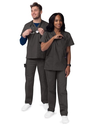 Sivvan Men Women Unisex Classic Scrub Set V-neck Top and pants Hospital Uniforms - Picture 80 of 112
