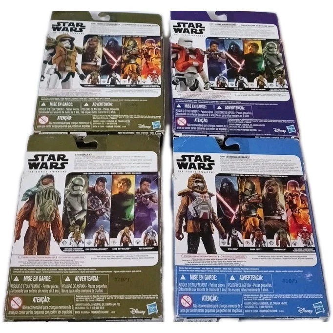 Star Wars The Force Awakens: Lot Of 4 Packs - 3.75" Inches Action Figures - New - Image 4 of 4