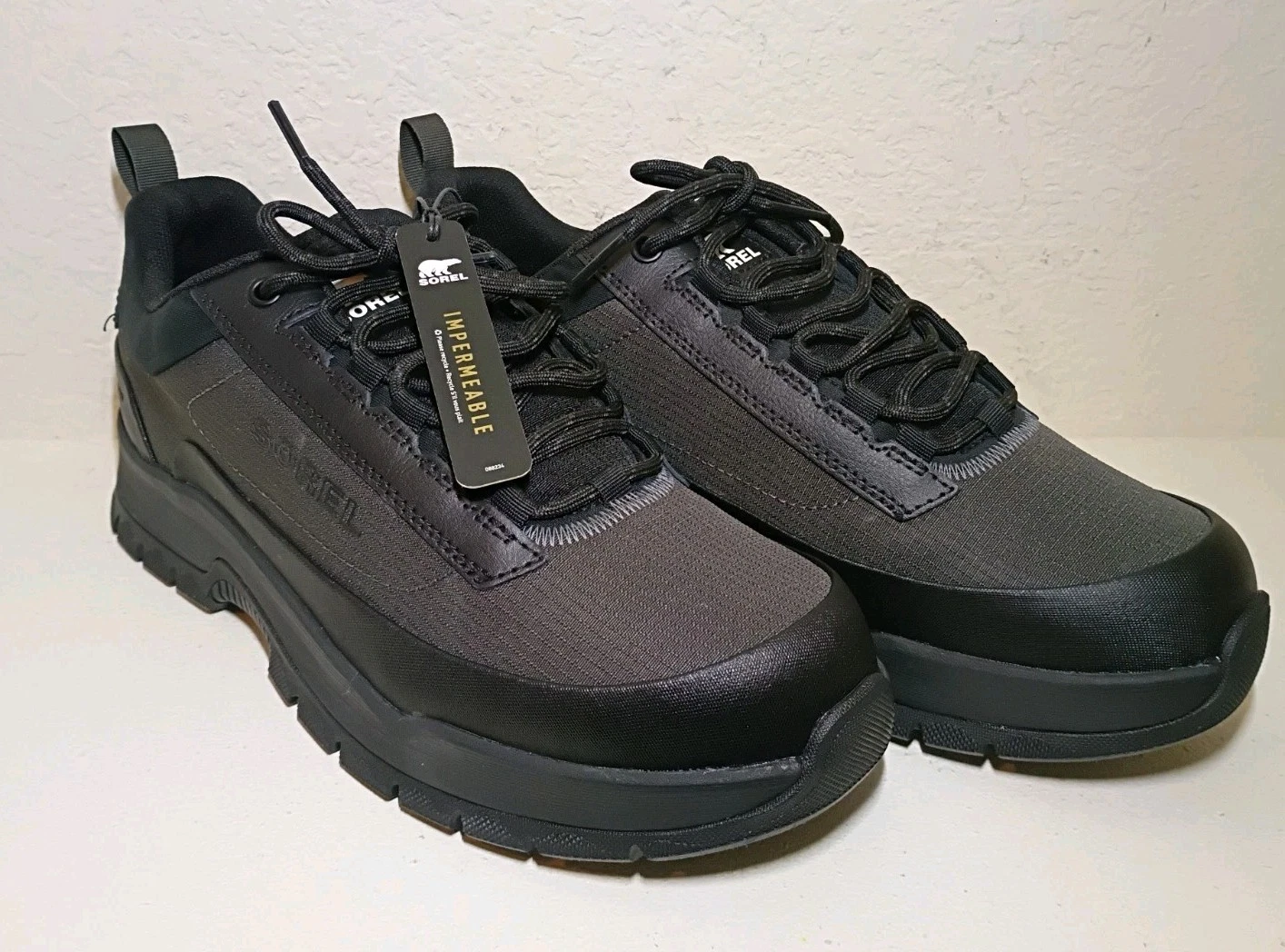 Sorel Outing NW Low WP Men’s Waterproof Sneakers Black/Jet Size 10.5 New In Box