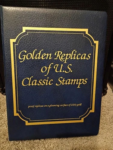 22k Golden Replicas of US Classic Stamps: 1847-1932 (In Binder)