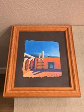 Geraldine Tso Original Painting on Paper-"Blue Day"