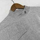 Vintage Ashworth Shirt Men's Large Gray Embroidered Mock neck Golf 90s Preppy