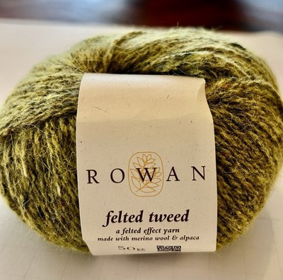 Rowan Felted Tweed Merino Wool & Alpaca Knit/Crochet Yarn Olive Green 191 Yards