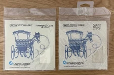 Cross Stitch Fabric 18 & 22 Count 22x18”Hardanger Fiddlers II Charles Craft NEW