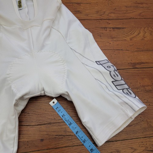 Ellegi Mens Small? Cycling Bibshorts Italy 6" 14.5" (8/10) Vintage White Size 1 - Picture 4 of 9