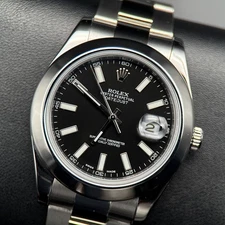 Rolex Datejust II 116300 Black Dial 41mm Stainless Steel Automatic Watch - 2014