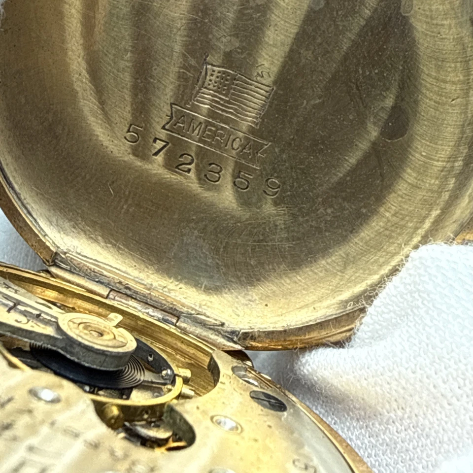 Reloj Bolsillo 1894 New York Standard Watch Co. 7 Joyas Oro Pl 3/4 545898 G44 Foto 3 de 4