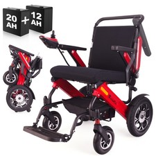 Heavy Duty Folding Electric Wheelchair, 350lb Support, 35 Miles Long Range, 700W