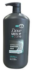Dove Men Care Sensitive Skin Body & Face Wash Oatmeal & Aloe 30 fl oz - New 0.43 per gallon