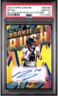 PSA 10 Bo Nix 2024 Topps Chrome All-Etch Rookie Rush Yellow Refractor Auto /75