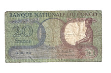 Congo 💥1962 Banque Nationale Du Congo... 20 francs ✨ lot #967