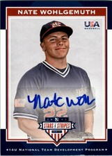 2017 USA Baseball Stars and Stripes 14U Signatures #46 Nate Wohlgemuth Auto/399