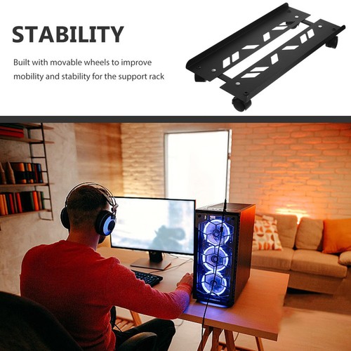 Computer-Host-Stand CPU-Bodenständer Computer-Tower-Ständer Mit Rollen - Afbeelding 4 van 12