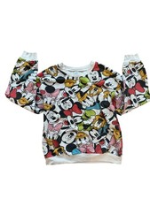 Disney Mickey  Friends Sweatshirt Junior Size L 11-13 Multi Character Print