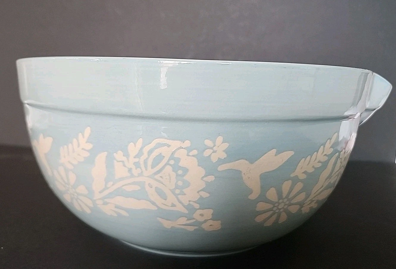 The Pioneer Woman Mixing Bowl Blue Floral Hummingbird Stoneware Kitchen