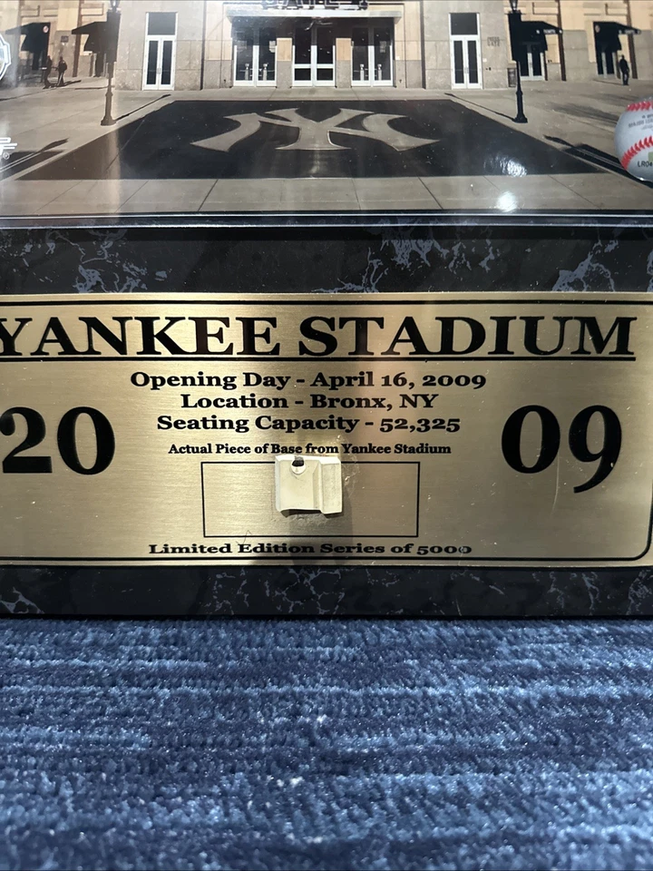 Yankee Stadium Used Base Piece & 8x10 Photo Plaque w/ COA Limited To 5,000 NYY - Image 4 of 4