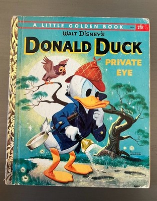 Walt Disney's DONALD DUCK PRIVATE EYE 1961 Vintage Little Golden Book D94 ''A'' Ed