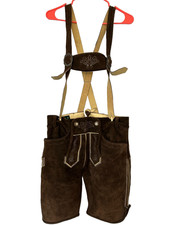 German Oktoberfest men size 32 brand Lederhosen4U genuine leather shorts 