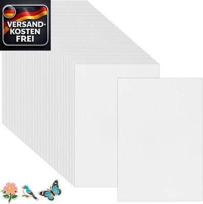 Set aus 50 halbdurchsichtigen Schrumpffolien A4 zum Basteln und DIY-Projekte