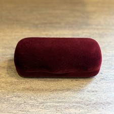 Gucci Authentic Designer Hard Velvet Burgundy Clamshell Eyeglass/Sunglass Case