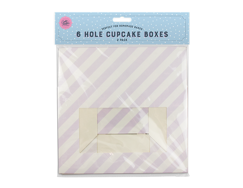 Themed Cupcake Boxes 6 Holes 2 Pack eBay