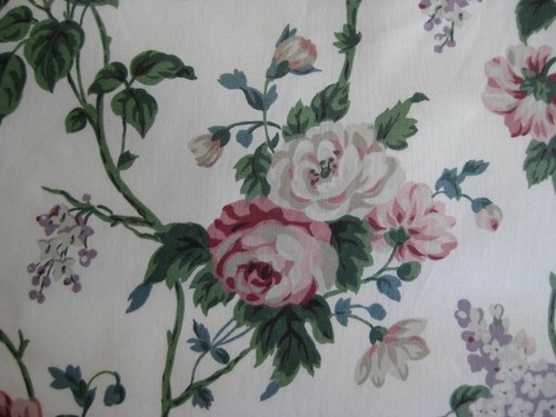 2+ Yd VTG Waverly Rose Cottage Rememberance Cotton Fabric Floral Victorian - Picture 3 of 12