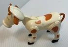 Vintage Fisher Price Little People Cow White with Brown Spots