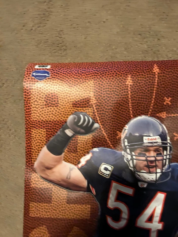 NUEVO Raro BRIAN URLACHER CHICAGO BEARS FATHEAD Jr Vinilo Reutilizable Gráfico 39x24 Foto 3 de 4