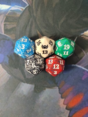 Complete Set of 5 D20 Spindown Life Counters | Streets of New Capenna | NM | MTG