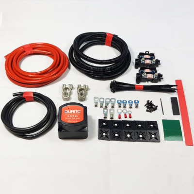 24 V Split Charge Relais Kit 140 AMP spannungsempfindlich Schlauch Relais 110 AMP Kabel
