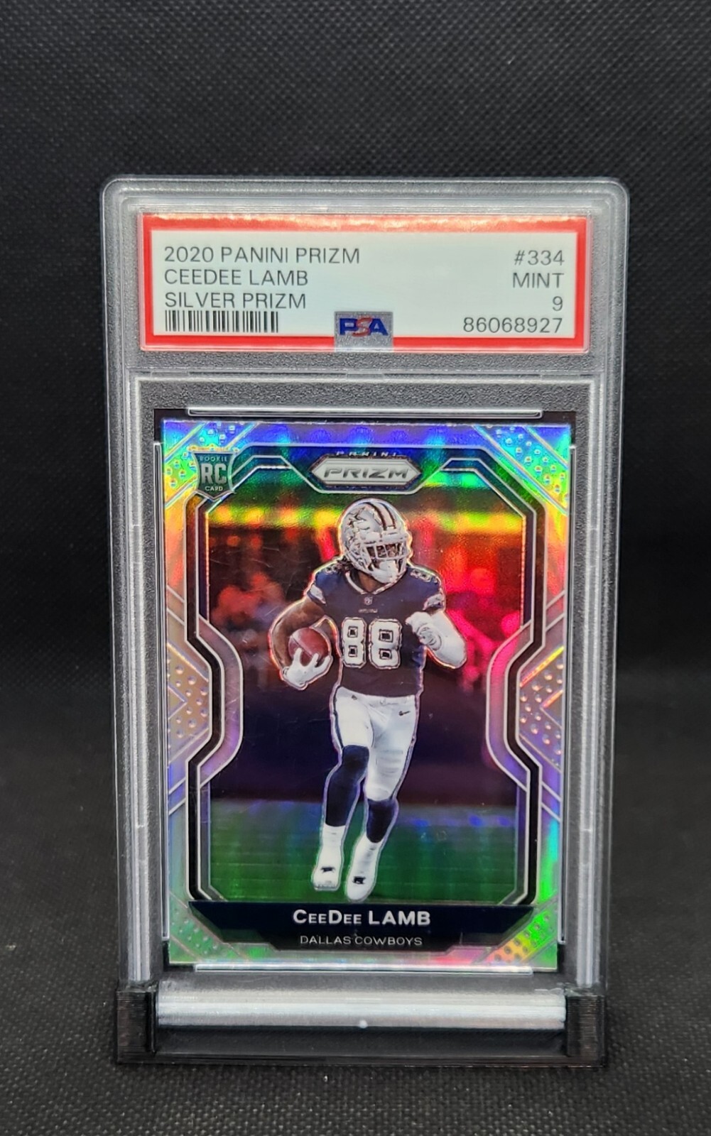 Ceedee Lamb 2020 Panini Prizm Rookie RC Silver #334 PSA 9 Cowboys