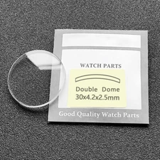 1.0/1.2/1.5/2.0/2.5mm Thick Double Dome Mineral Glass Watch Crystal 18mm-45mm
