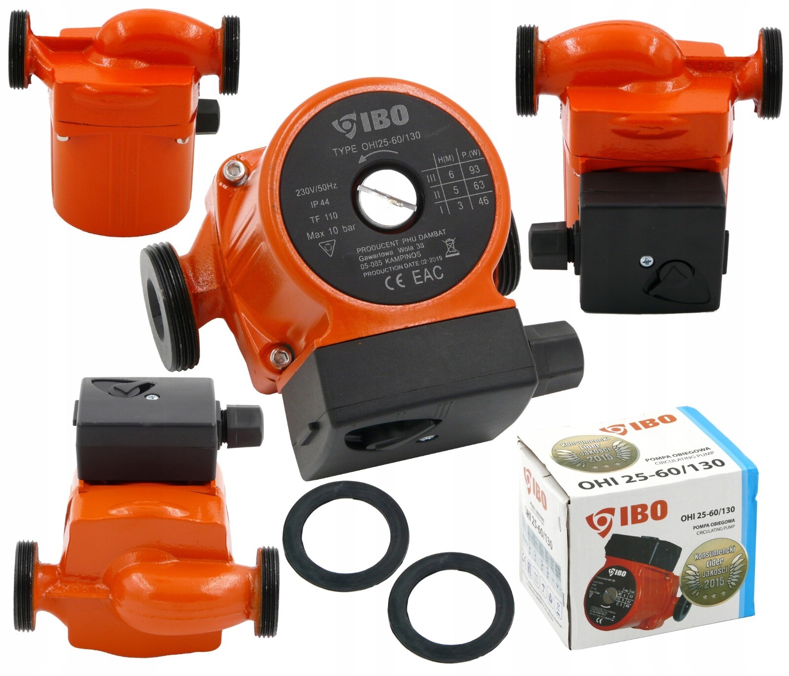 Central Heating Hot Water Circulating Pump 25 / 60- 130 Boiler Circulator Pump