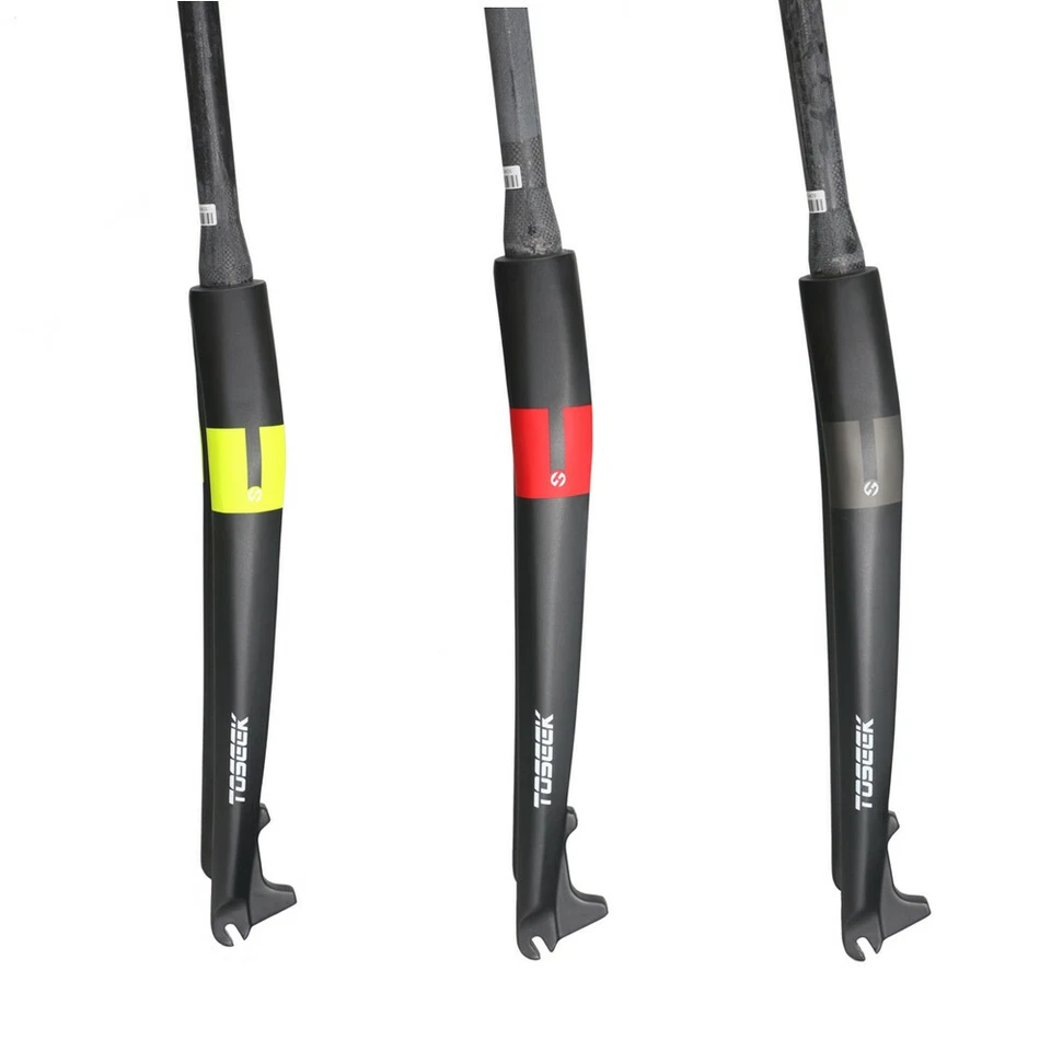 TOSEEK Carbon Fiber Bike Fork Tapered Tube Disc Brake Rigid MTB Fork 26/27.5/29" - Image 2 of 4