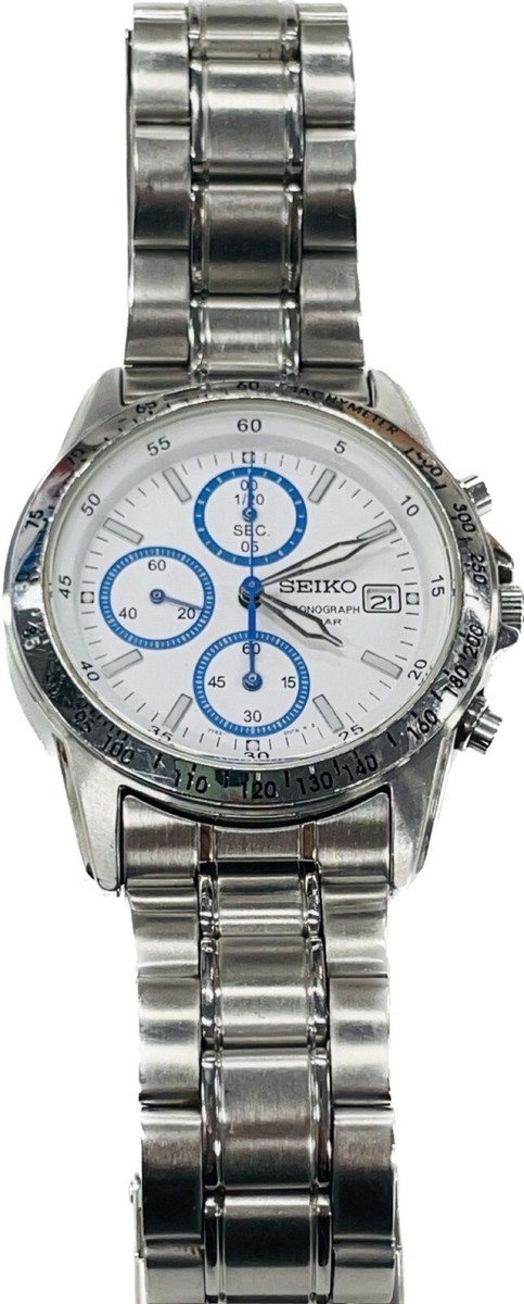 SEIKO クロノグラフ 7T92-0DW0 100M防水 Seiko Chronograph 7T92-0DW0 Men's Quartz Black Dial 41mm