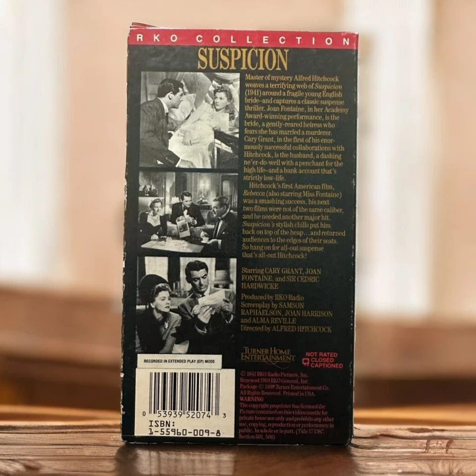 Suspicion VHS - Alfred Hitchcock 1941 Classic - Cary Grant, Joan Fontaine - Image 2 of 2
