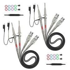 4PCS Oscilloscope Probe Scope Clip Test Cable Lead 100MHz 1X /10X BNC For P6100