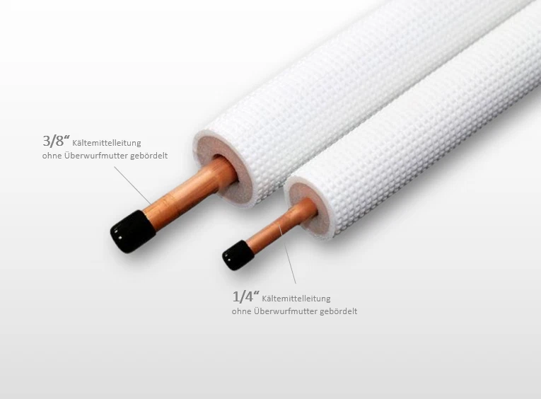 Kältemittelleitung 1/4"+3/8" KlimaSET Kupferrohr isoliert 0,5-30M Klimaanlage - Bild 4 von 4